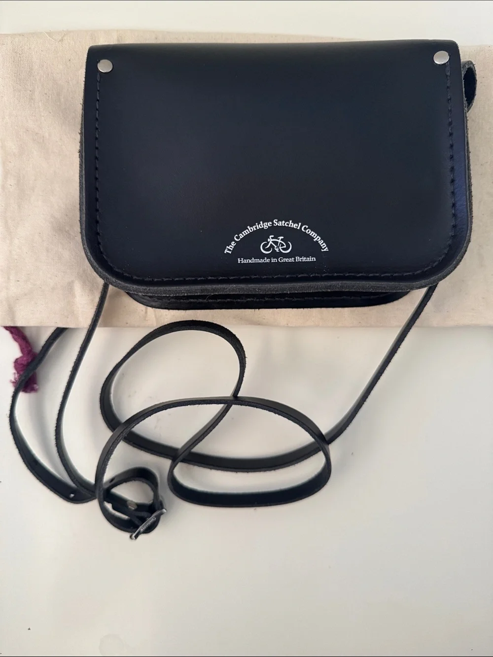 The Cambridge Satchel Company Black and White Mini Satchel